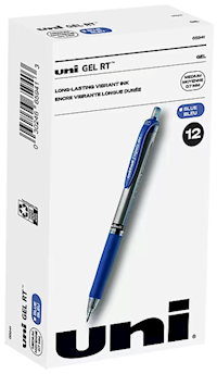PENS, GEL, UNIBALL, MEDIUM POINT, 0.7MM, BLUE INK, 12/CT MAIN